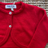 Raspberry wool and cashmere bolero FCCM015BLLL