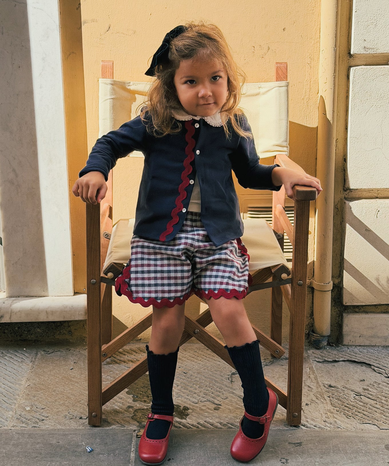 Shorts quadretto grigio blu e bordeaux con maxi serpentina La Mascot 561802312