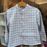 Camicia quadretto grigio bianco e azzurro IH87B BabyGi