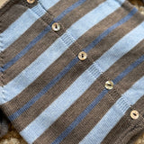Completo spezzato newborn righe tortora azzurro Mi Lucero x LA NUVOLA LAB 26279 24067
