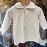 Giacca in maglia con cappuccio removibile burro DK87 DrKid