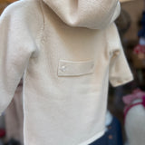 Giacca in maglia con cappuccio removibile burro DK87 DrKid