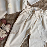 Pantalone velluto millerighe burro tasca cappe DK323 DrKid