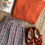 Maglione collo cratere con rouches color zucca DK416 DrKid