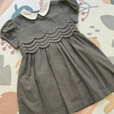 Abito grigio con centine e ricami Malvi F25M016VENN