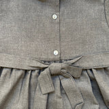 Abito grigio con centine e ricami Malvi F25M016VENN