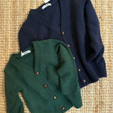 Cardigan scollo V con bottoni castagna DK14 DrKid