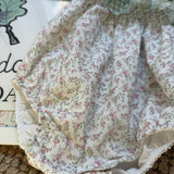 Pagliaccetto fiorellini frill vichy latte e menta PI44G Baby Gi
