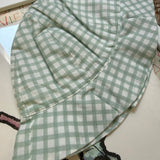 Cappellino vichy latte e menta PI690G Baby Gi