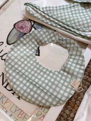 Bavaglino vichy latte e menta PI123B Baby Gi