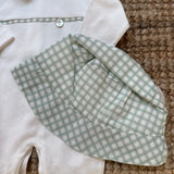 Cappello vichy latte e menta PI11B Baby Gi