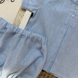 Completo in lino azzurro LN70B Baby Gi