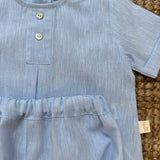 Completo in lino azzurro LN70B Baby Gi