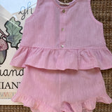 Completo in lino rosa LN71G Baby Gi
