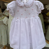 Abito da cerimonia in voile con ricamo smock rosa Malvi & Co S26I132VECCH