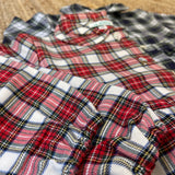 Camicia Elisa LAB tartan rosso taglio impero