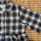 Camicia Elisa LAB tartan blu taglio impero