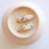 Pack 2 mollette clips Little Audrey tessuto Liberty of London