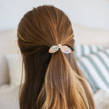 Pack 2 bunny ties elastici per capelli fiocco nodo Quinn tessuto Liberty of London