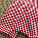 Salopette LAB micro vichy rosso e bianco