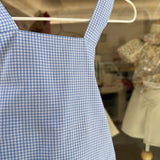 Salopette LAB micro vichy azzurro e bianco