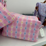 Beauty pochette cubotto LAB fiorellino rosa
