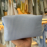 Beauty pochette cubotto LAB vichy azzurro e bianco