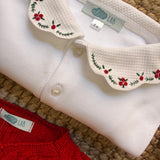 Polo LAB con colletto cappe piquet inverno ricamato a mano