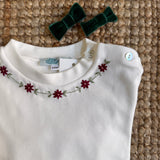 T-shirt LAB con fiori ricamati a mano