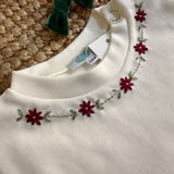 T-shirt LAB con fiori ricamati a mano