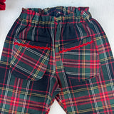 Pantalone sigaretta LAB tartan con serpentina in velluto