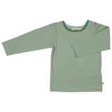 T-shirt manica lunga righine verde 24LONSLF