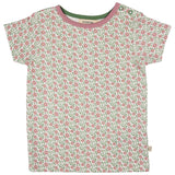 T-shirt mezza manica fiorellini rosa 24SHOSA