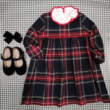 LAB tartan long sleeve dress