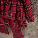 Completo LAB Giulia tartan casacca doppia balza e pantalone zampetta